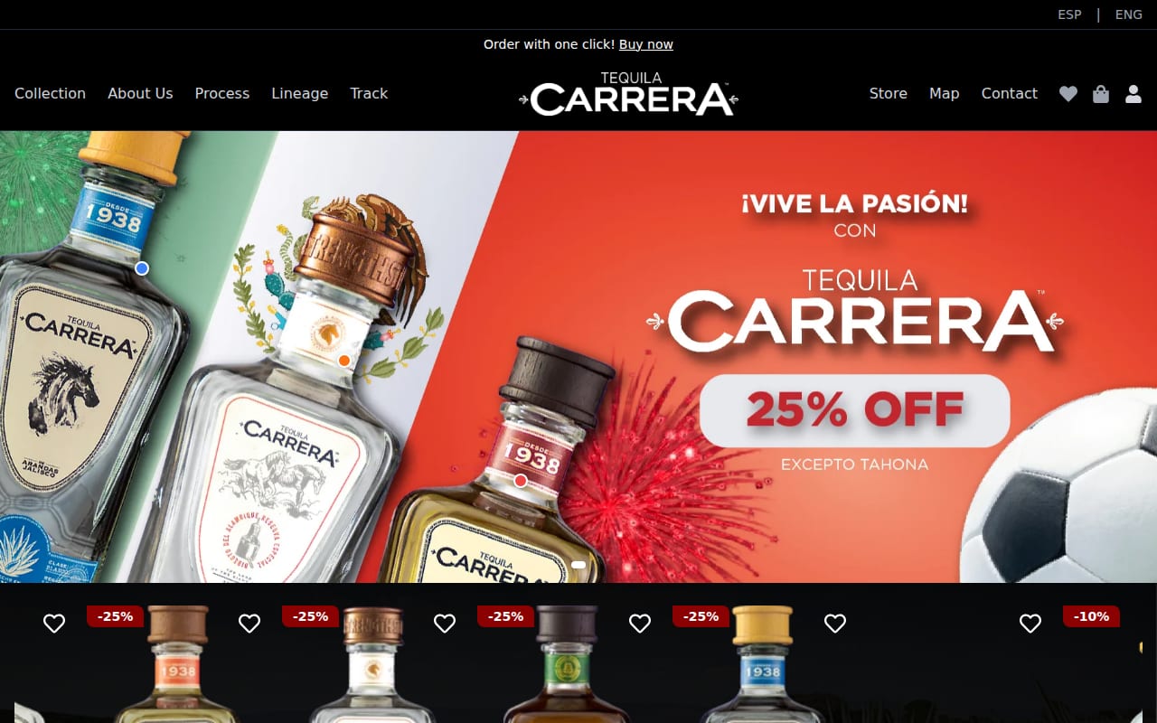 Captura del proyecto Tequila Carrera